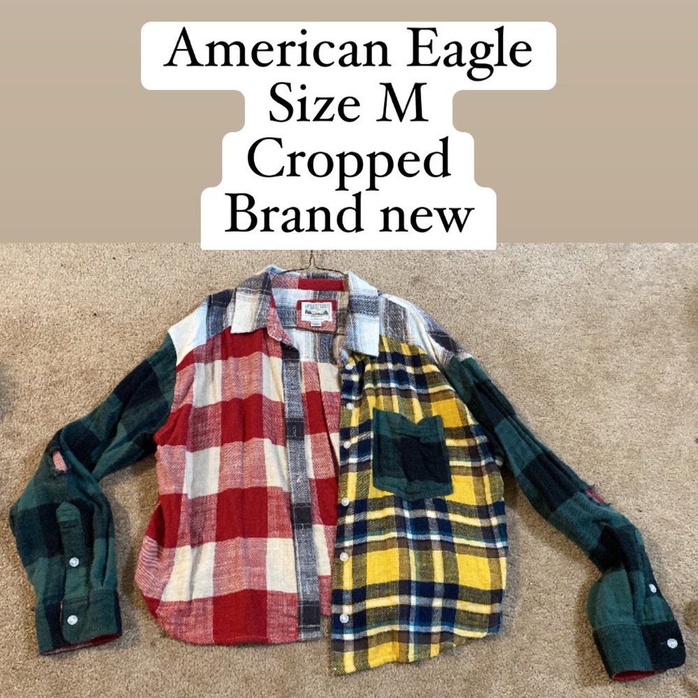 Womens cropped flannel